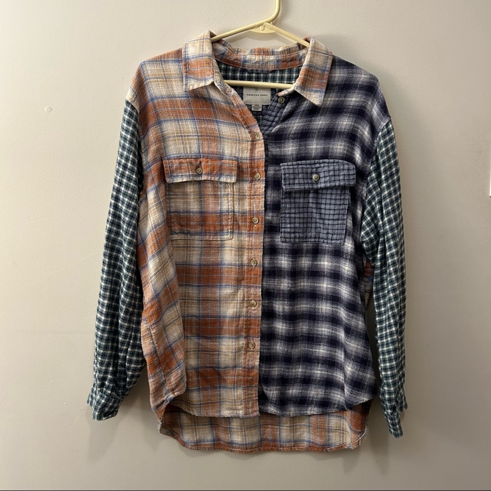 American Eagle Colorblock Flannel